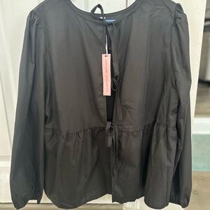 Black Tie Long sleeve Shirt Size L